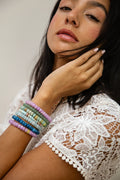 Semi Precious Rondelle beaded bracelets