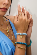 Semi precious rondelle bracelets